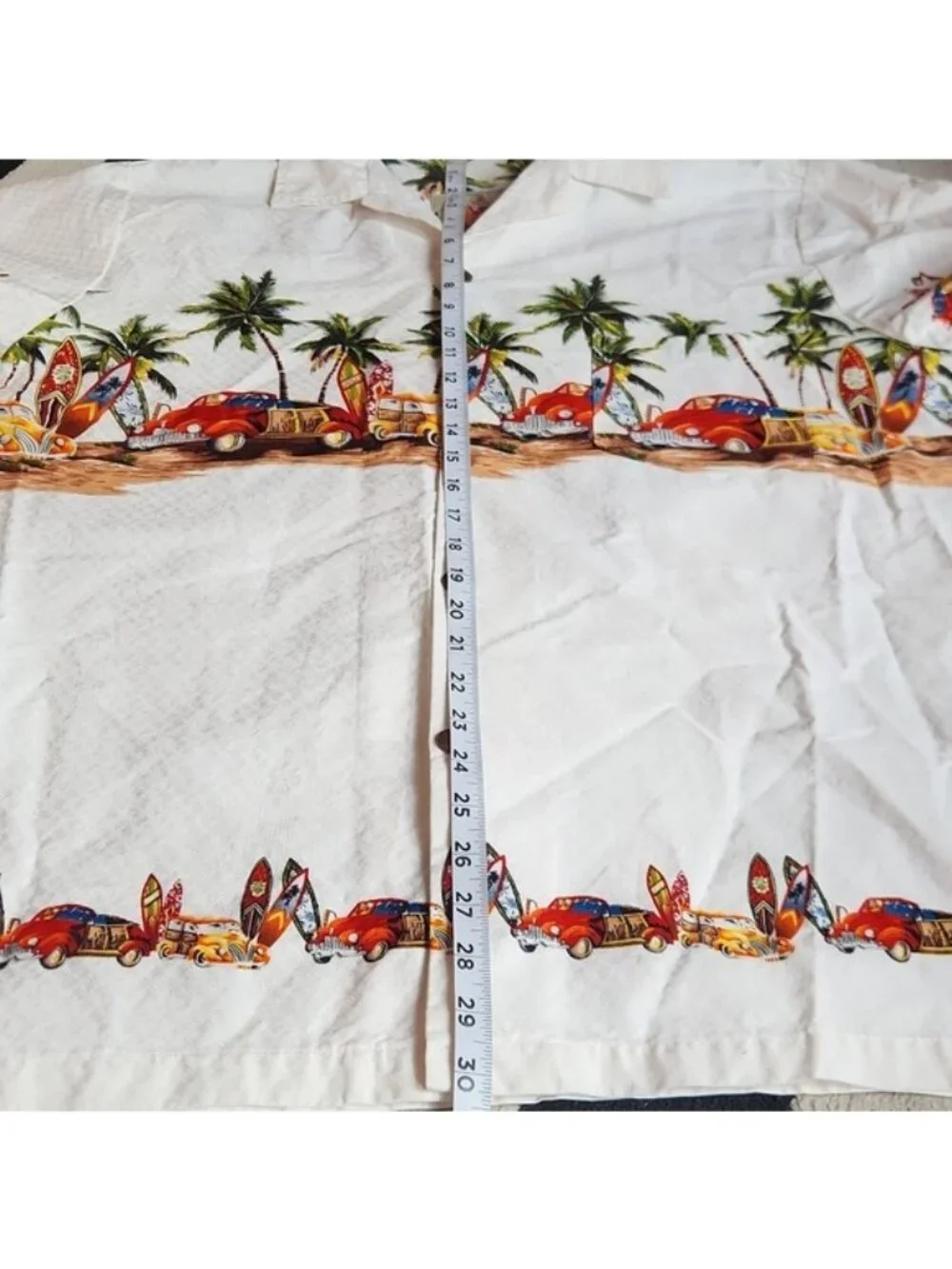 HIGH SURF, Tropical Hawaiian Surfing Palm Trees, Print Men's Vacation Shirt 2X - Picture 7 of 8